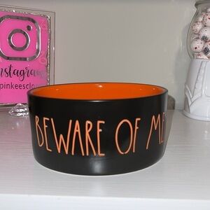 Black and Orange 'Beware of Me' Bowl
